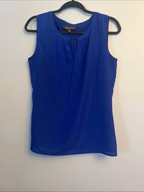 Like New Melanie Lyne Sleeveless Split-Neck Camisole/Tank in Royal Blue